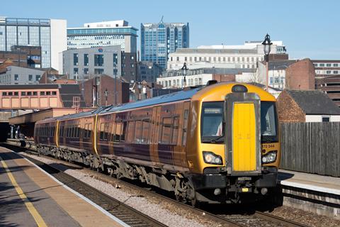 West Midlands Trains Class 172 DMU at Birmingham Moor Street