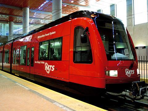 San Diego Metropolitan Transit System LRV.