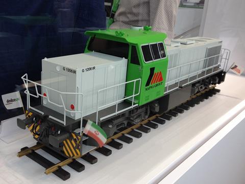 Model of a Vossloh/MAPNA G1206-IR locomotive.