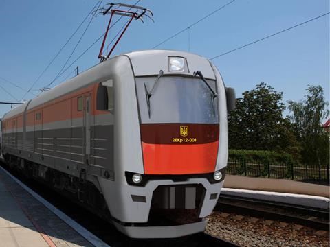 Impression of KVSZ 2EKr12 electric locomotive.