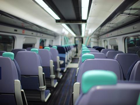 Southeastern refurbished Class 395 EMU interior