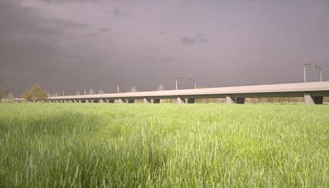 Artist's impression of the Thame Valley Viaduct in ten years time