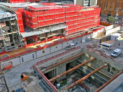 Construction of the City Rail Link is already underway in Lower Queen Street, where the cross-city tunnels will convert Auckland's existing Britomart terminus into a through station.