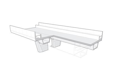 Thame Valley Viaduct cuttaway images showing two beam approach