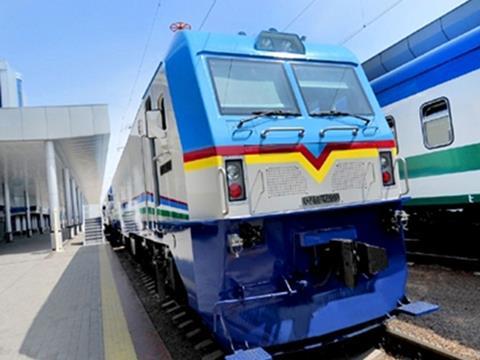 CNR Dalian electric locomotive for Uzbekistan.