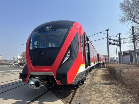 co First Bogotá metro trainset on test (image Metro de Bogota)