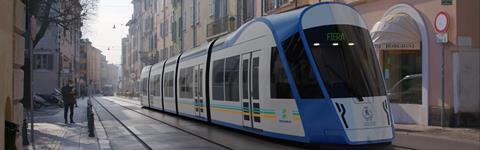 Brescia tram visualisation (image Brescia municipality)