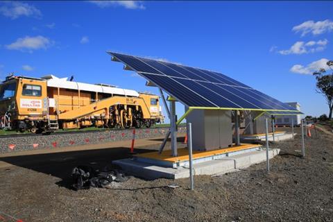 Inland Rail signalling solar panels