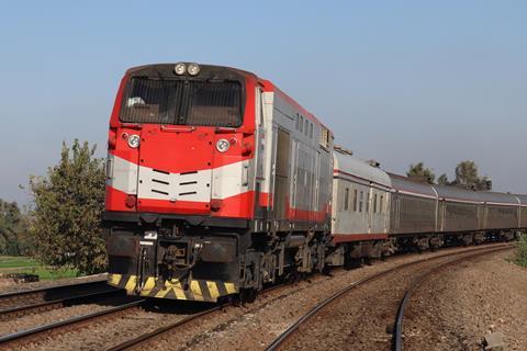 Egypt ENR train with GE Wabtec loco