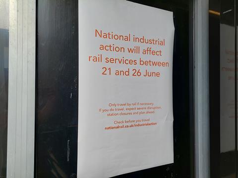 National Rail 2022 strike poster