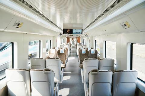 CRRC unveils Ningbo suburban rail trainsets (image CRRC)