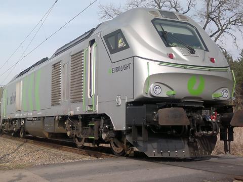 Continental European version of the Vossloh EuroLight diesel-electric locomotive.