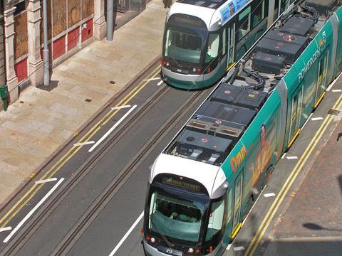 Nottingham trams.