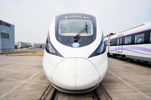 CRRC unveils Ningbo suburban rail trainsets (image CRRC) 1