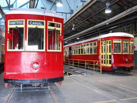 New Orleans streetcars.