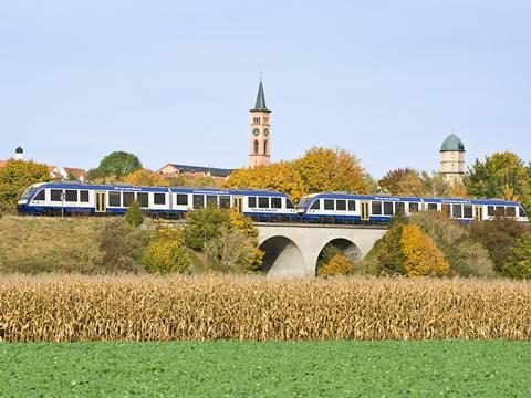 Bayerische Regiobahn is to continue operating Dieselnetz Augsburg II passenger services.