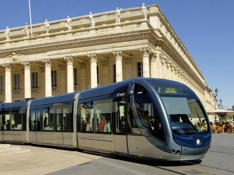 Alstom tram in Bordeaux.