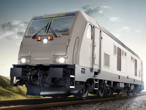 Impression of Bombardier Traxx Multi Engine diesel locomotive.