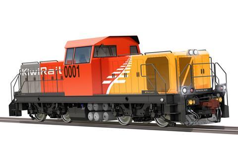 Impression of KiwiRail Stadler battery-diesel shunting loco (Image Stadler)