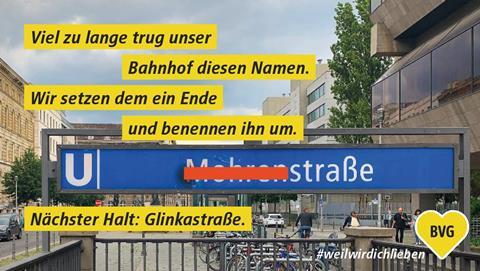 de Berlin BVG Mohrenstrasse renaming