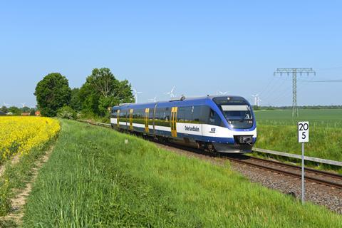 Niederbarnimer Eisenbahn has leased four more three-car Bombardier Talent diesel multiple-units from Alpha Trains (Photo: NEB/Ch Bedeschinski).