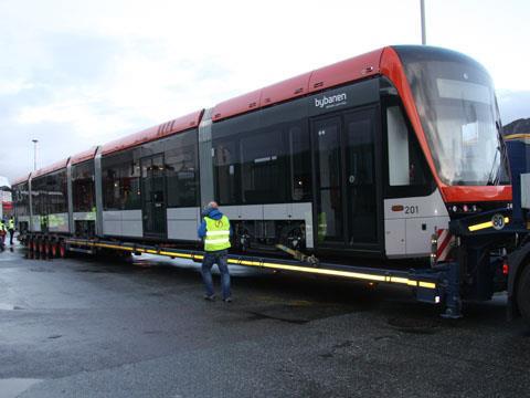 Stadler Variobahn tram for Bergen Bybanen light rail line.