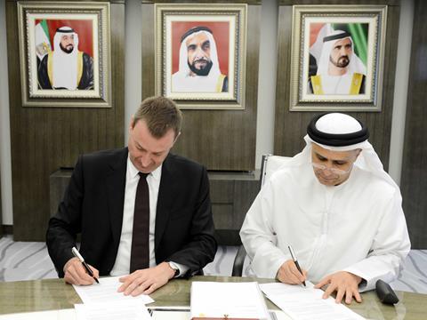 The joint venture agreement was signed by Mattar Al Tayer, Chairman of Etihad Rail DB and Vice-Chairman of Etihad Rail, and Dr Alexander Hedderich, CEO of DB Schenker Rail.