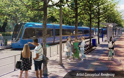 Austin light rail conceptual rendering