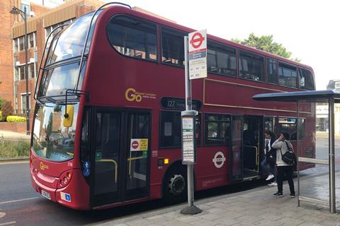 London bus social distancing