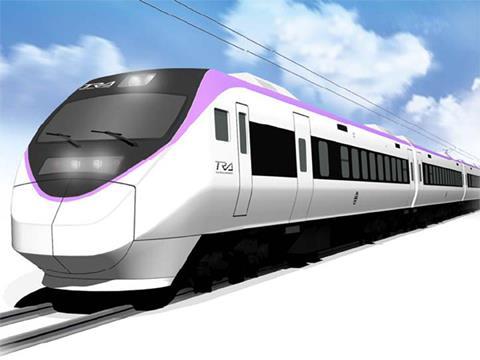 Impression of tilting train for Taiwan Railway Administration.