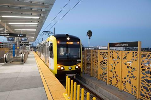 Los Angeles Metro Line C to AviationCentury (image Metro)