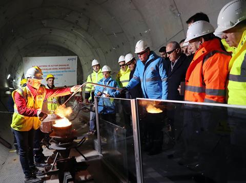 Istanbul metro M11 ceremonial weld