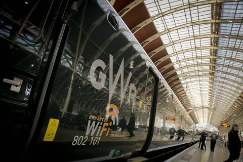 Peninsula-Transport-Wi-Fi-train-pilot-carriage-at-Paddington-Train-Station-scaled