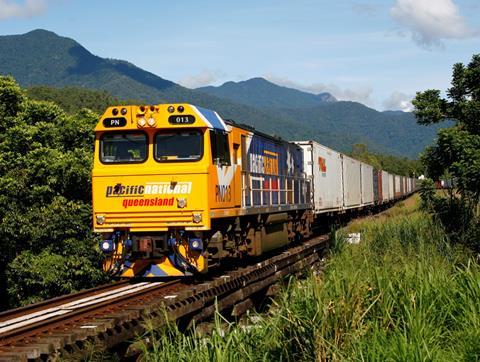 Upgrading of the North Coast Line will increase capacity for freight traffic to and from Cairns. Photo: John Kirk