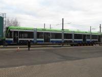 The first of the new Stadler trams for Croydon Tramlink is delivered to Therapia Lane depot.