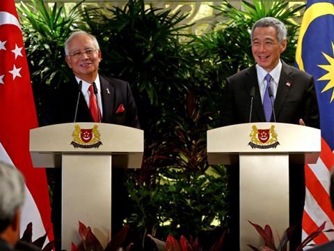 The prime ministers of Malaysia and Singapore discussed the high speed rail project at their annual retreat on May 5.