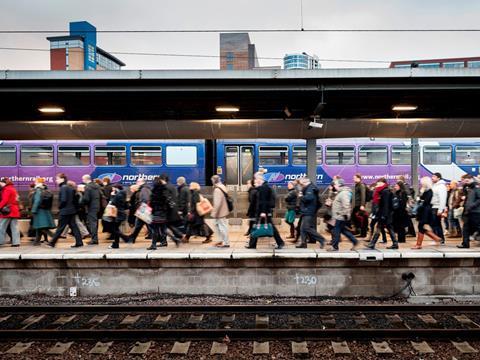 Passengers at Leeds station.