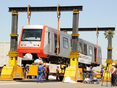 Metropolis cars arrive in Santiago.