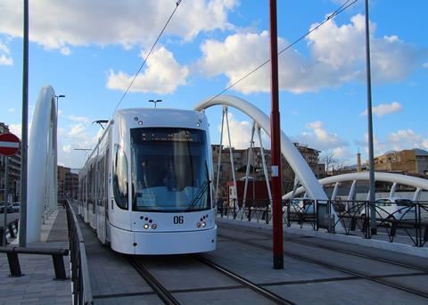 Bombardier tram in Palermo