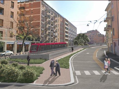 Bologna tramway impression