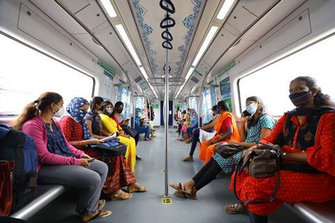 Hyderabad metro passengers