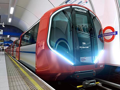 Impression of a New Tube for London train concept.