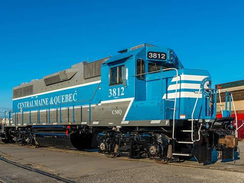 Central Maine & Quebec Railway has taken delivery of the first of eight EMD GP38-3 locomotives which are being modernised by Cad Railway Industries.
