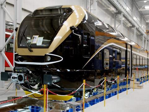 The first Stadler Rail Flirt electric train for Czech open access operator Leo Express.