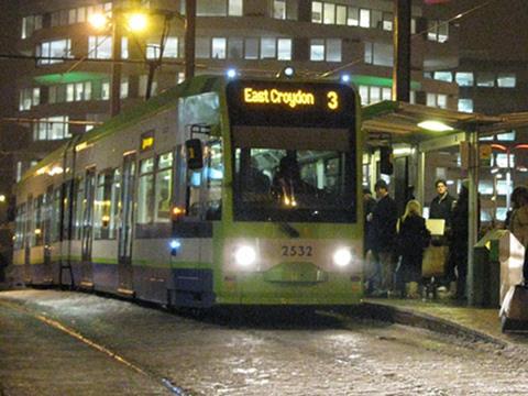 London Tramlink service at East Croydon station.