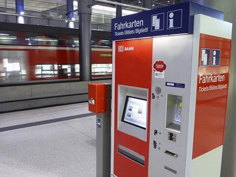 Deutsche Bahn ticket vending machine.