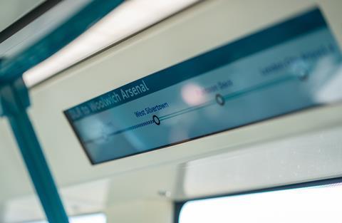 TfL Image - New DLR train interior display