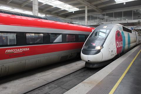 Trenitalia and Ouigo trains