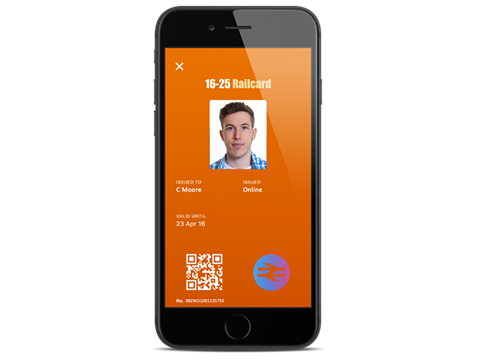 The roll-out of smartphone app versions of Railcards is to begin with the 16-25 Railcard.