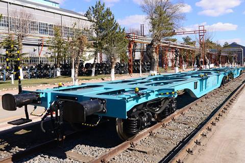 Tüdemsaş articulated container wagon.